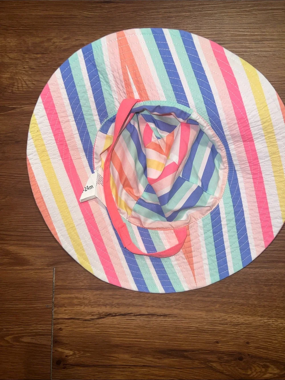 Toddler Sun hat Wide Brim Bucket Hat - Bright Pink